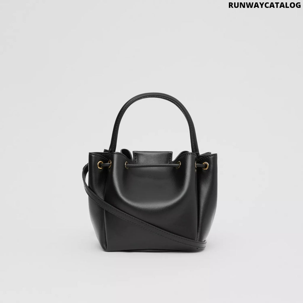Burberry Monogram Motif Leather Bucket Bag