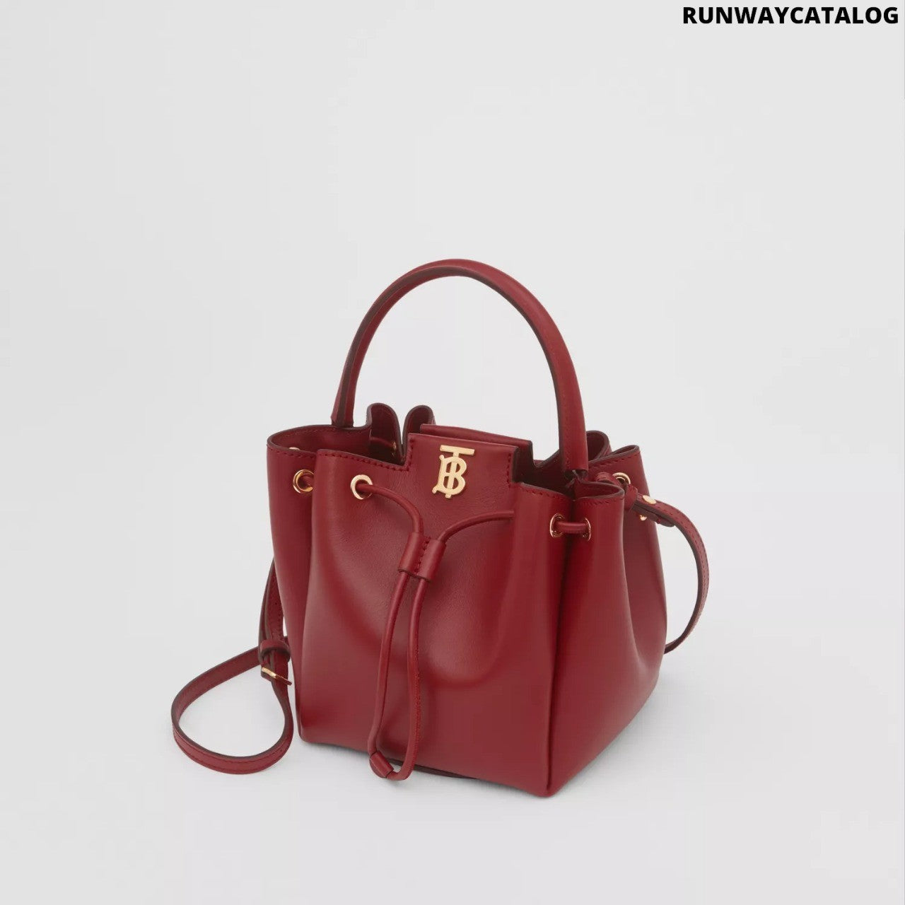 Burberry Monogram Motif Leather Bucket Bag