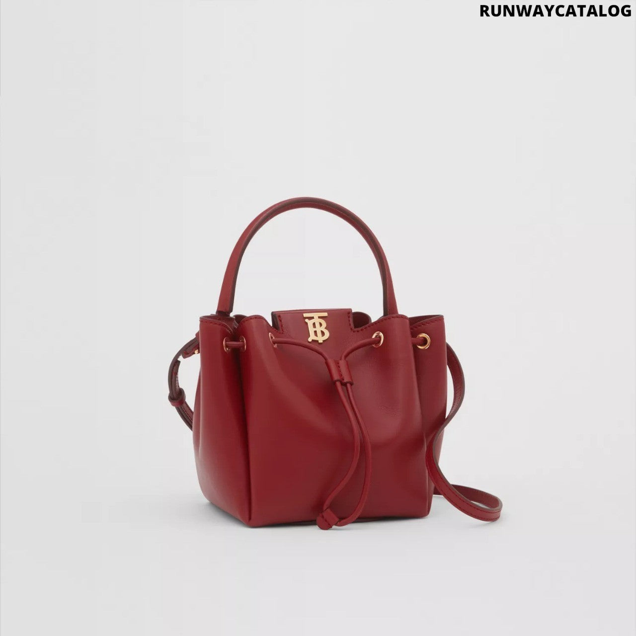 Burberry Monogram Motif Leather Bucket Bag