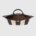 Burberry Check Merino Wool Cashmere Society Top Handle Bag