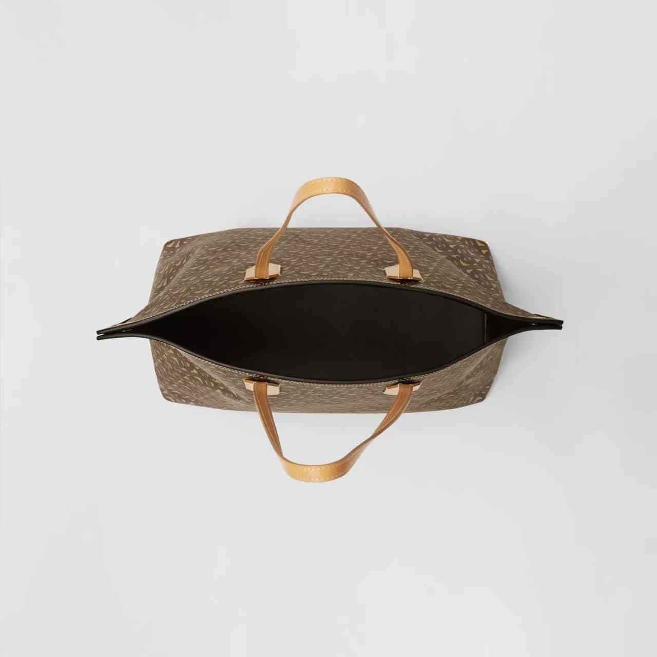 Burberry Large Monogram E-canvas Society Tote
