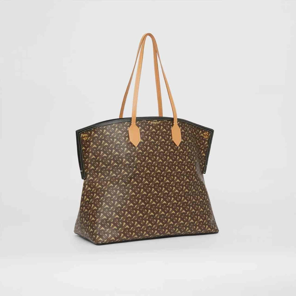 Burberry Large Monogram E-canvas Society Tote