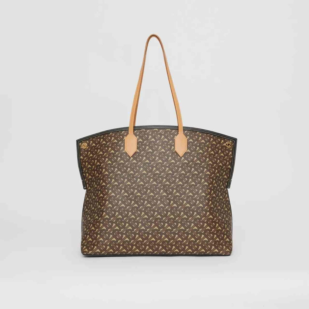 Burberry Large Monogram E-canvas Society Tote