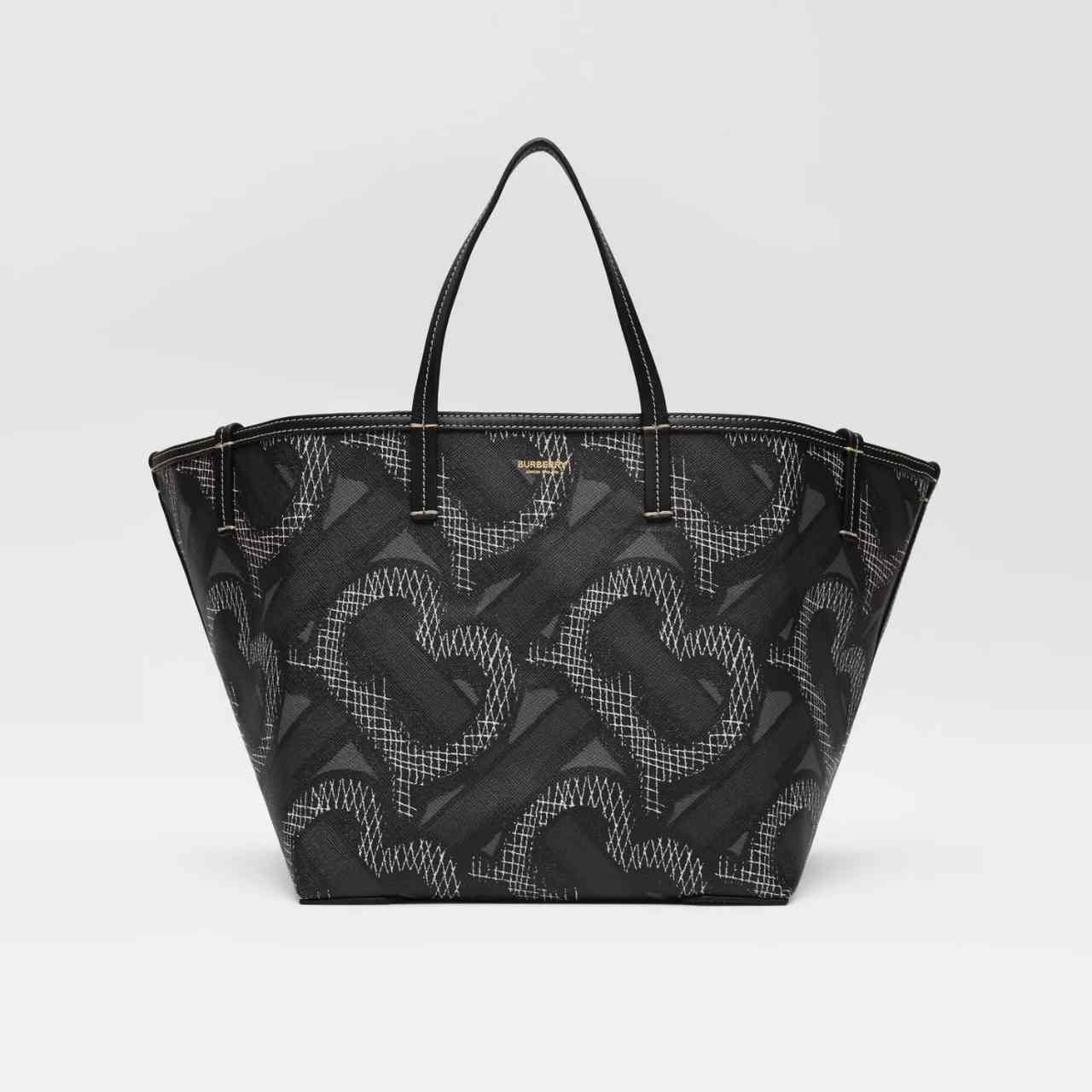 Burberry Mini Monogram Print E-canvas Beach Tote