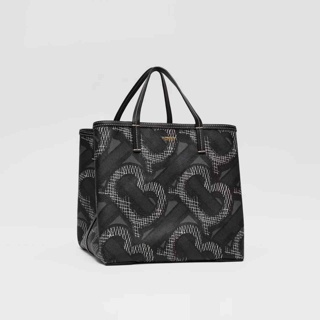 Burberry Mini Monogram Print E-canvas Beach Tote