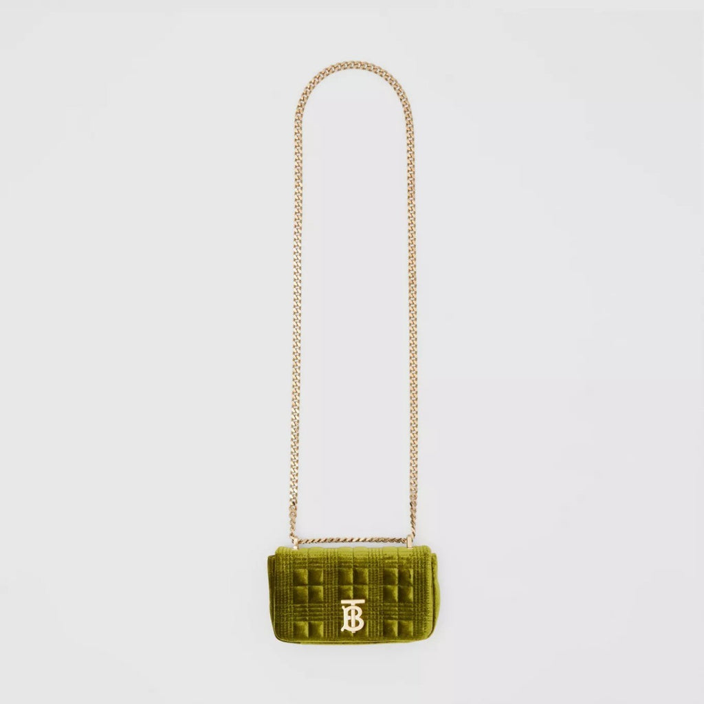 Burberry Mini Quilted Velvet Lola Bag