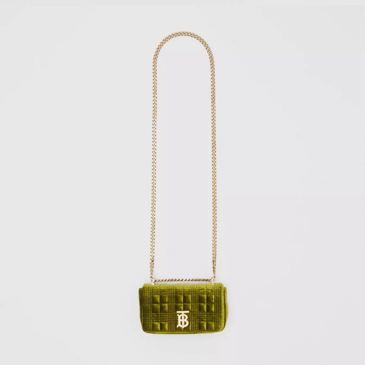 Burberry Mini Quilted Velvet Lola Bag