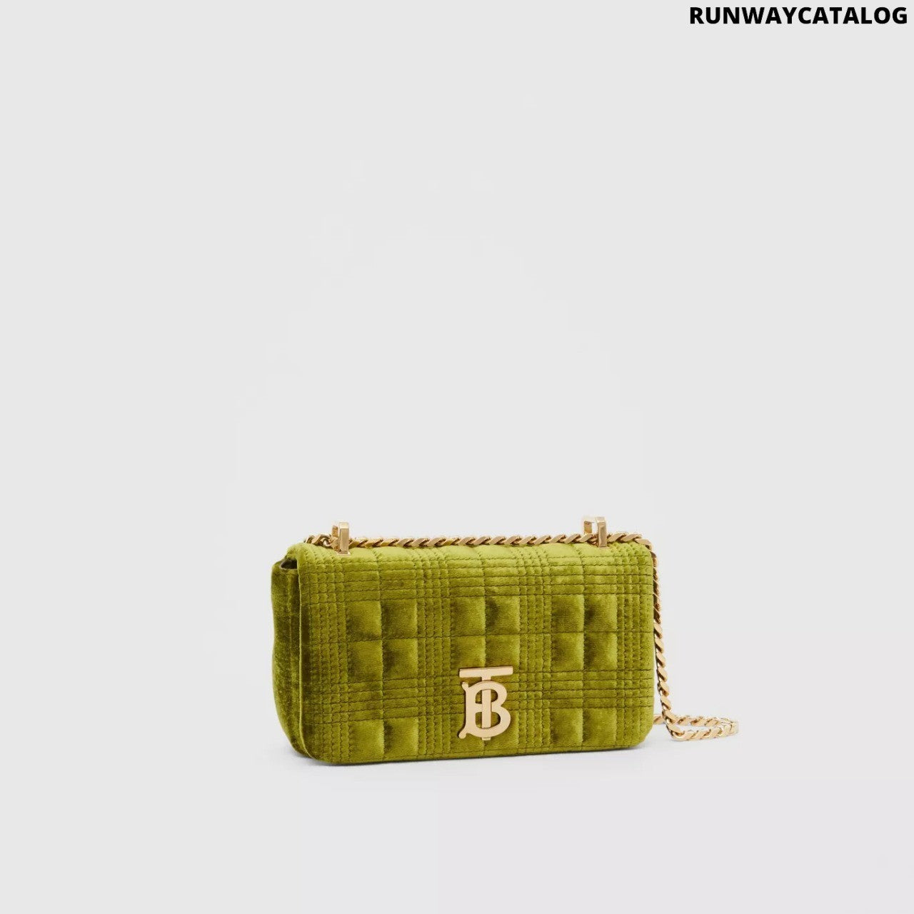 Burberry Mini Quilted Velvet Lola Bag