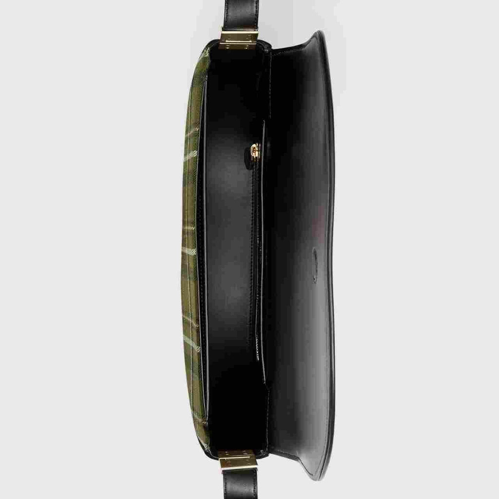 Burberry Medium Tartan Wool and Leather Olympia Bag