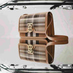 Burberry Small Tartan Wool and Leather TB Bag