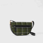 Burberry Medium Tartan Wool and Leather Olympia Bag