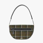 Burberry Medium Tartan Wool and Leather Olympia Bag