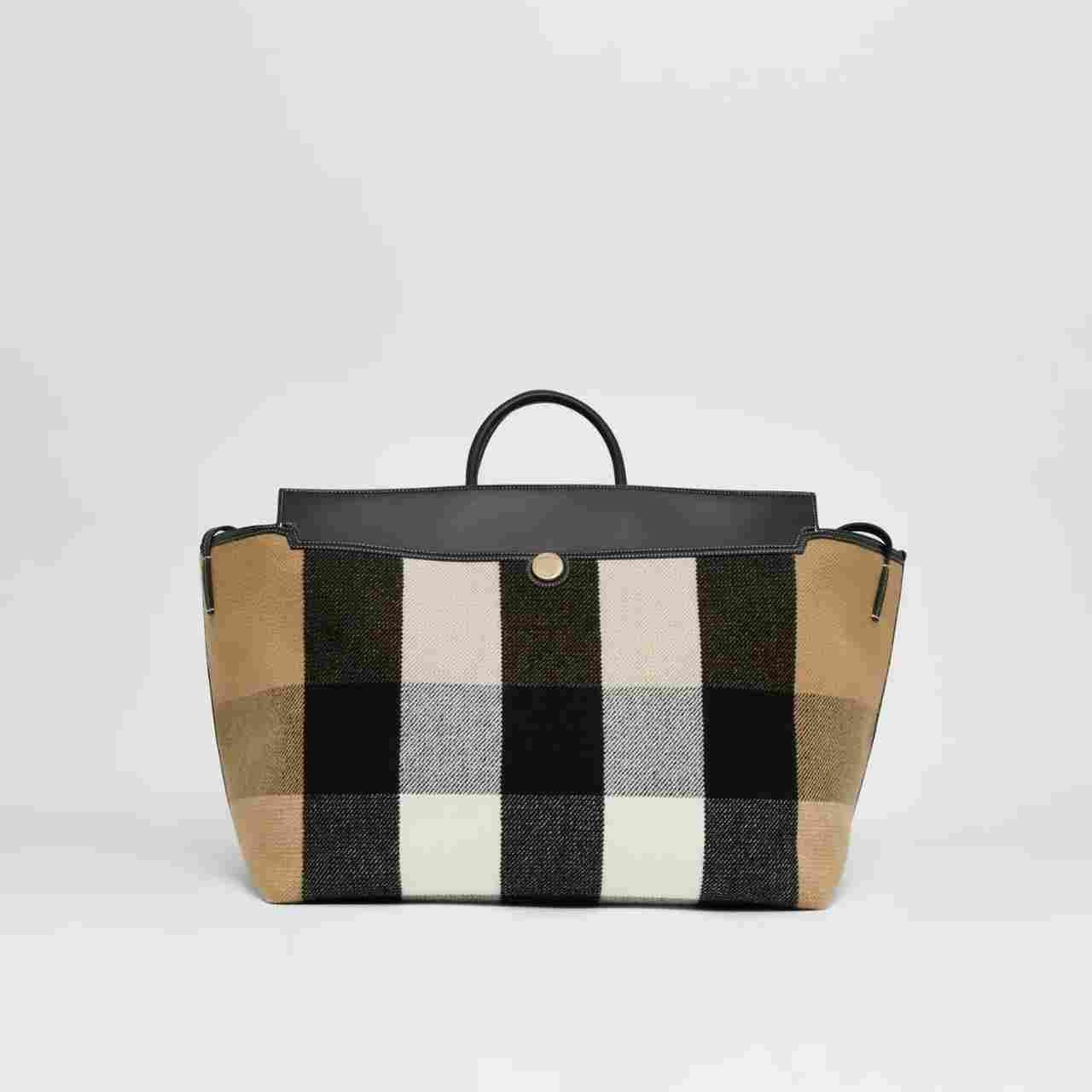 Burberry Check Merino Wool Cashmere Society Holdall