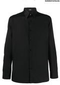 Fendi contrasting-collar long-sleeve shirt