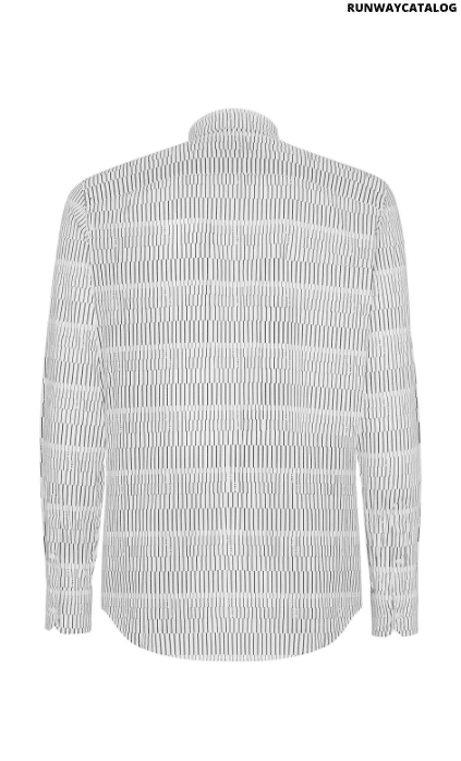 Fendi micro-print striped shirt