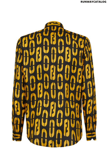 Fendi FF logo-print silk shirt
