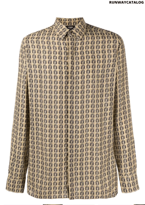 Fendi micro FF-pattern shirt