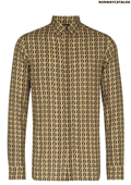 Fendi woven-effect monogram print shirt