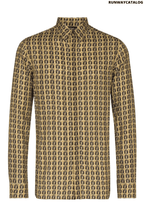 Fendi woven-effect monogram print shirt