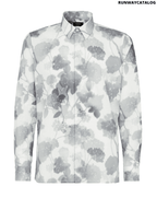 Fendi watercolour-print cotton shirt