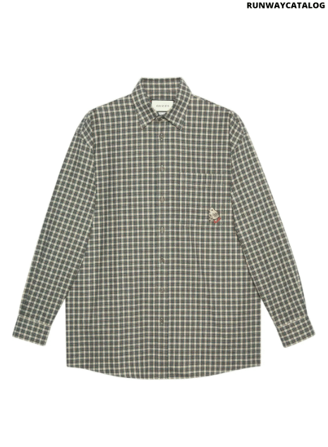 Gucci oversized checked shirt