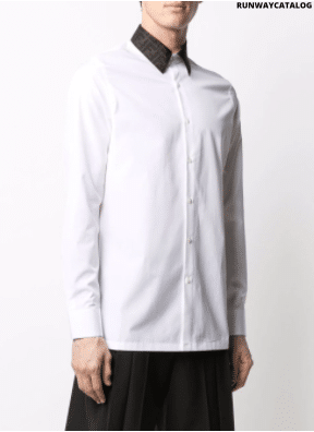Fendi logo collar shirt
