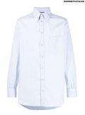 Gucci embroidered pinstripe cotton shirt