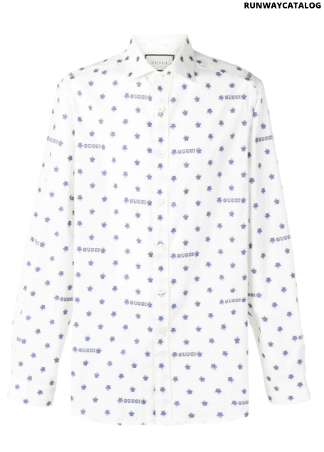 Gucci logo star print shirt