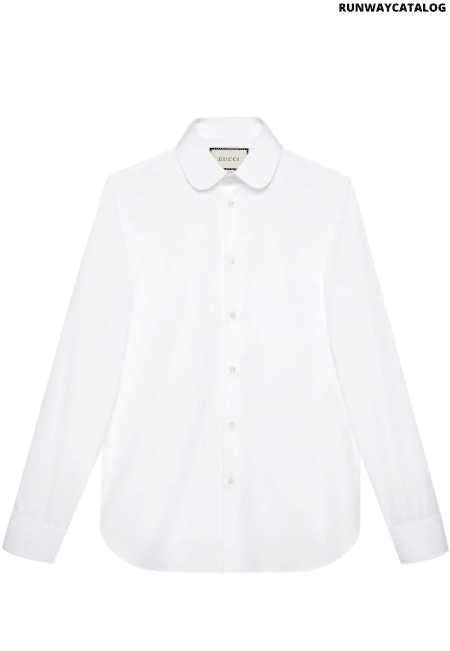 Gucci round-collar cotton shirt
