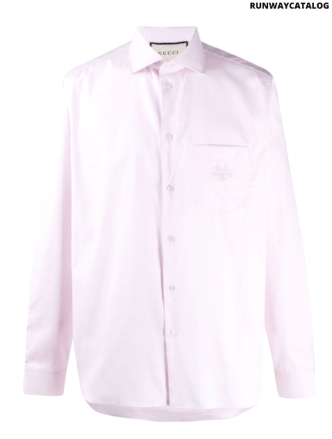 Gucci embroidered logo buttoned shirt