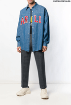 Gucci embroidered denim shirt