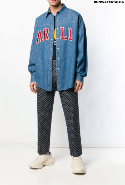 Gucci embroidered denim shirt