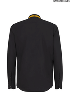 Fendi logo-stripe collar shirt