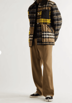 BURBERRY Corduroy and Nylon-Trimmed Patchwork Cotton-Flannel Overshirt