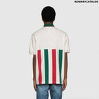 Gucci Web striped oversize polo