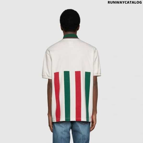 Gucci Web striped oversize polo