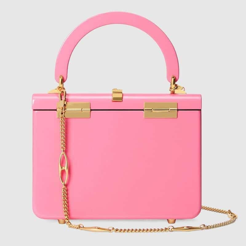 Gucci Sylvie patent leather mini top handle bag