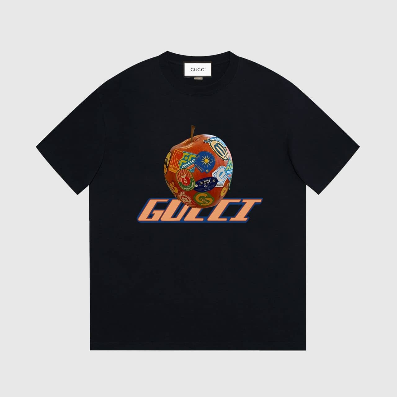 Gucci Apple Print Black T-shirt