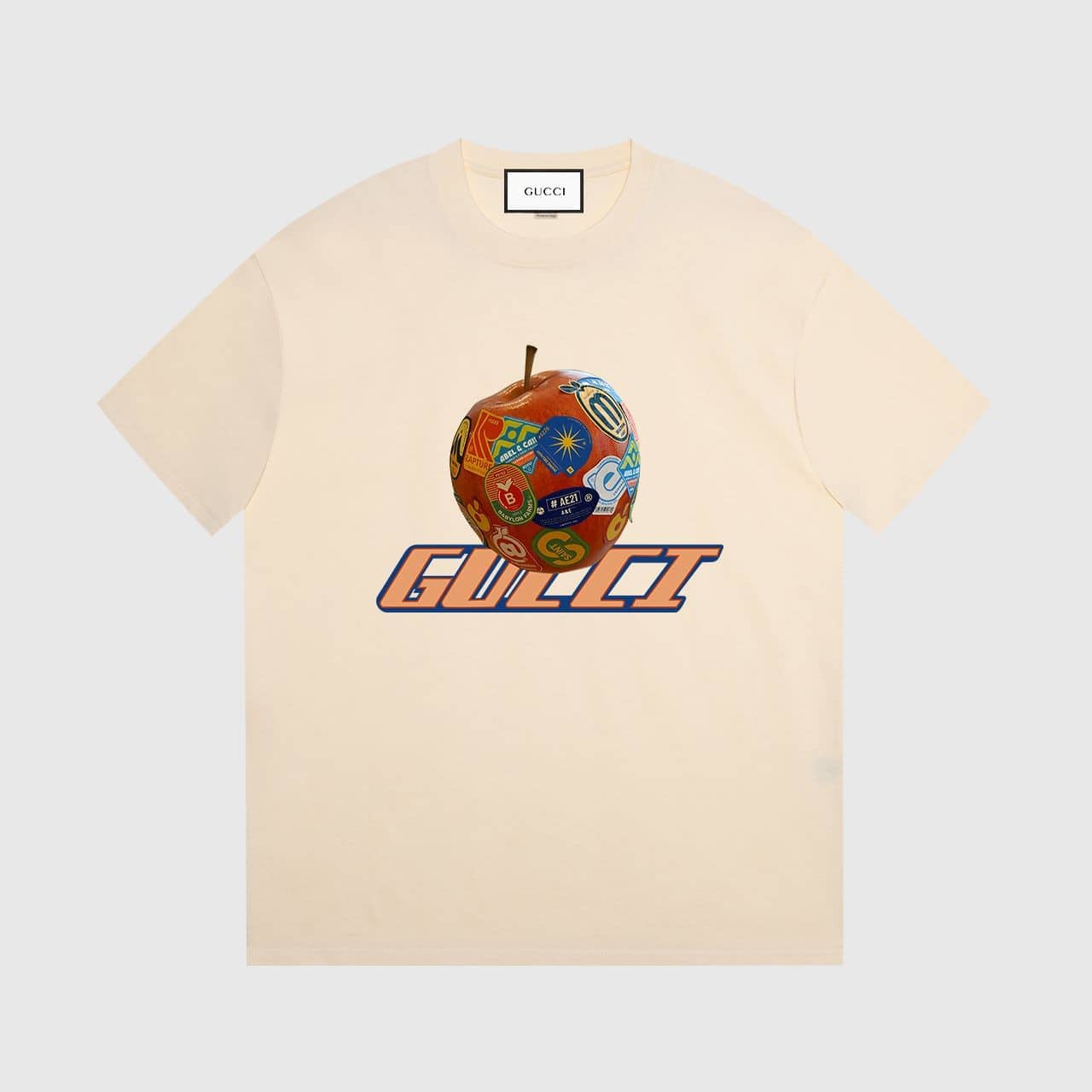 Gucci Apple Print OFF-White T-shirt