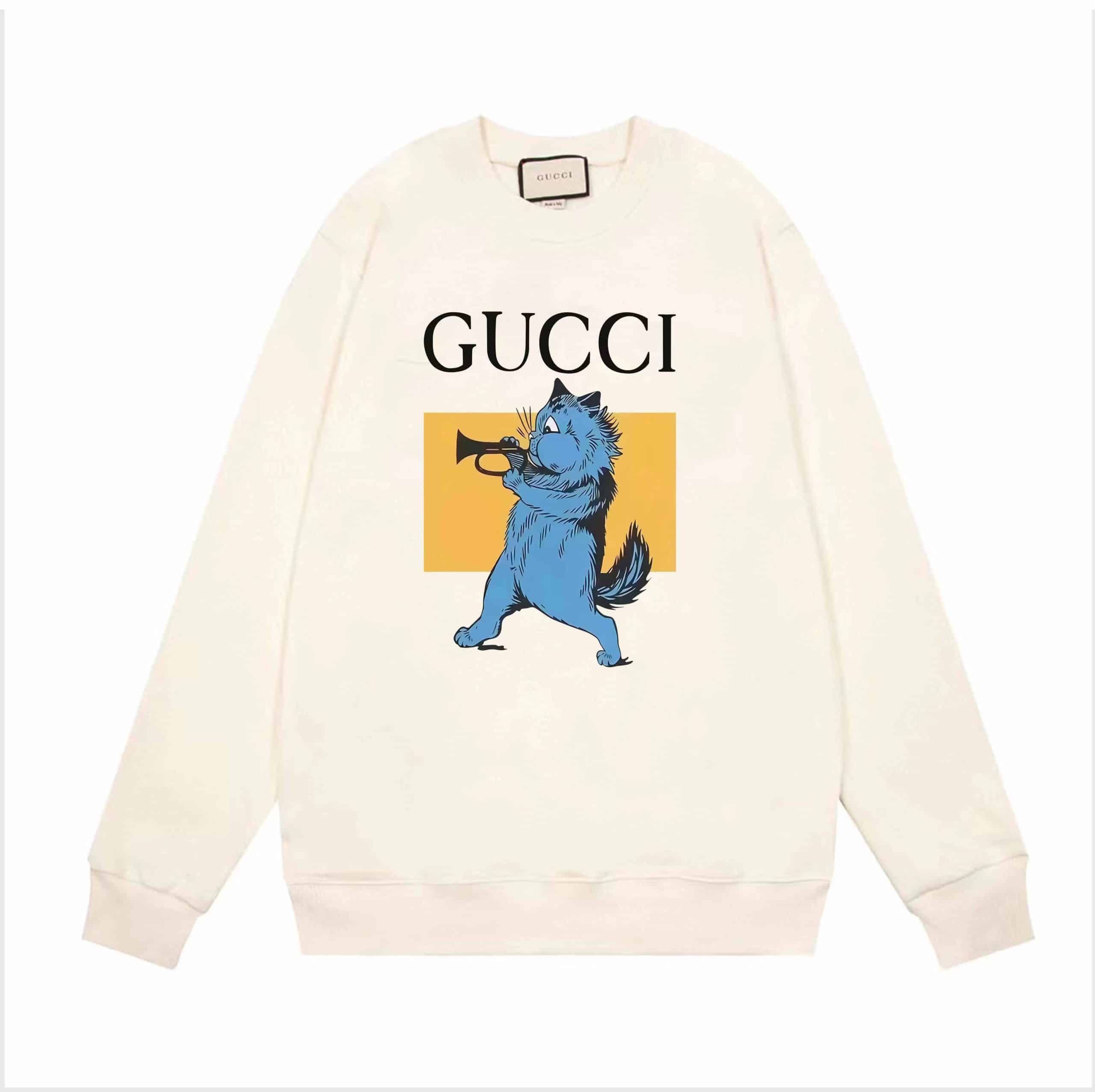 Gucci White Cotton Sweatshirt
