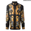 VERSACE Silk black printed shirt