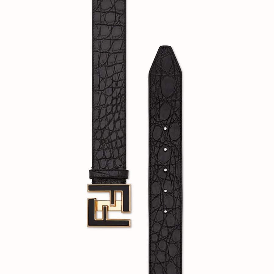Fendi Black caiman belt