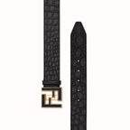 Fendi Black caiman belt