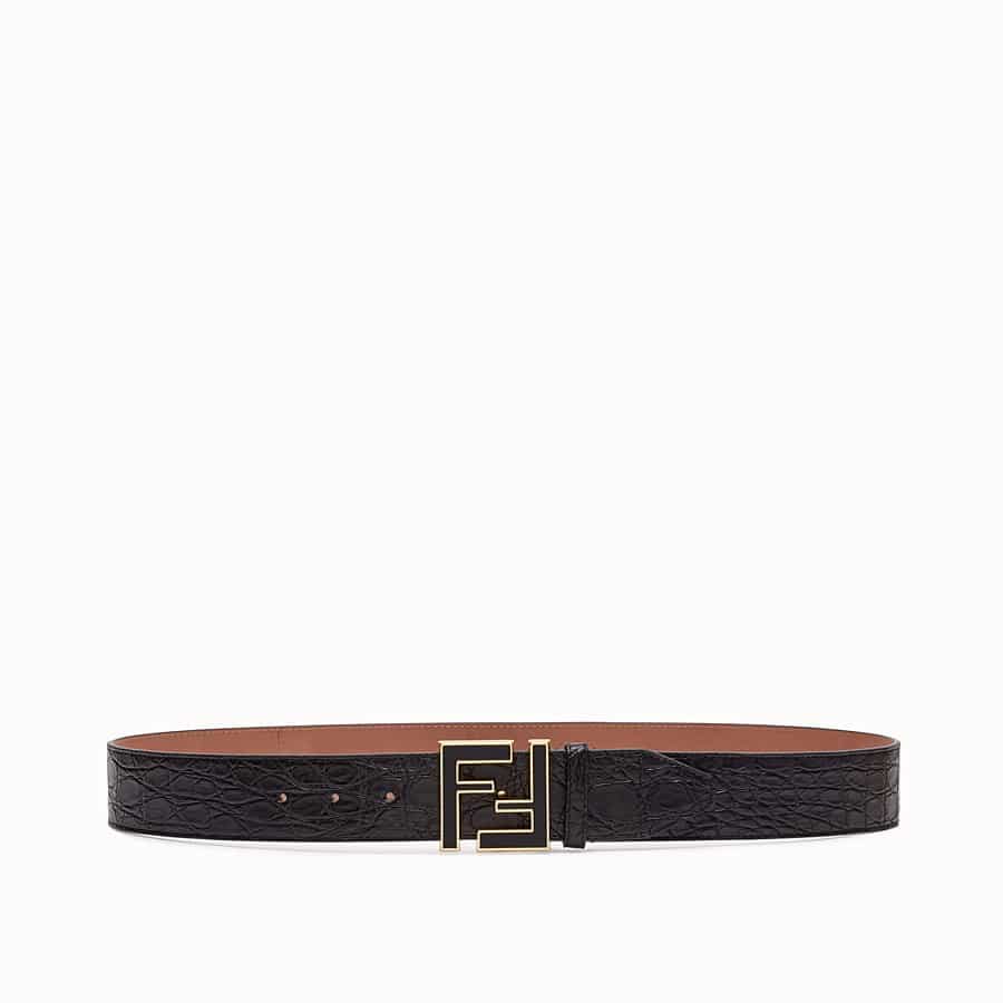 Fendi Black caiman belt