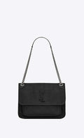 Saint Laurent Niki Medium in Embossed Crocodile Suede