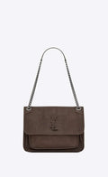 Saint Laurent Niki Medium in Embossed Crocodile Suede