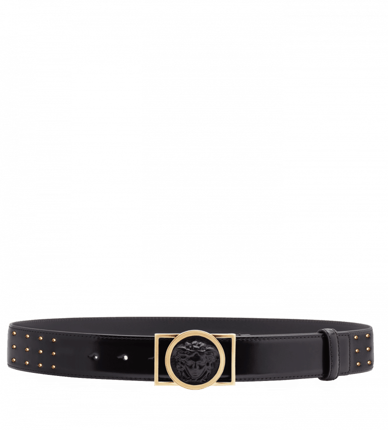 Versace Metal Stud Leather Belt
