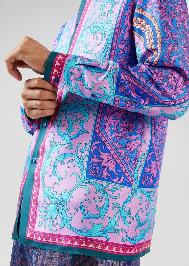 Versace Classique Print Silk Twill Shirt
