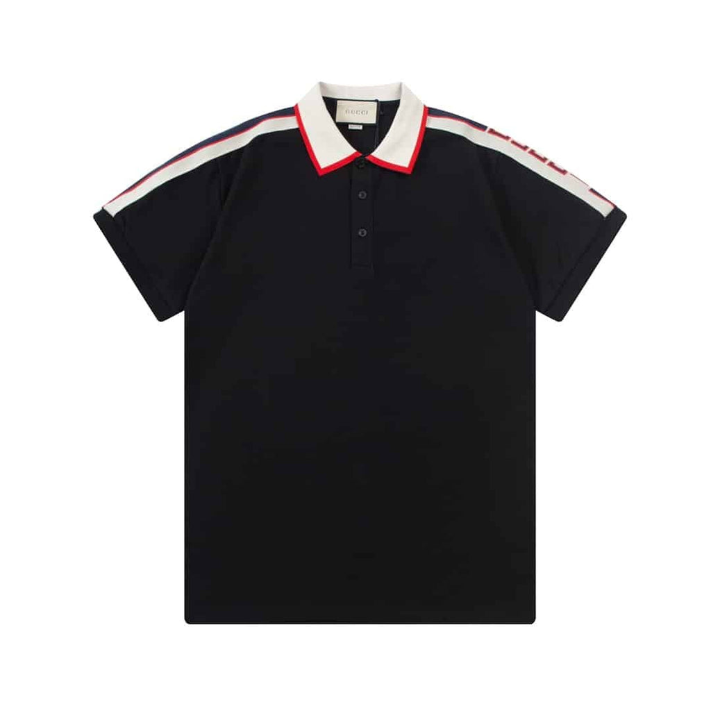 Gucci Side Stripe Logo Pique Polo