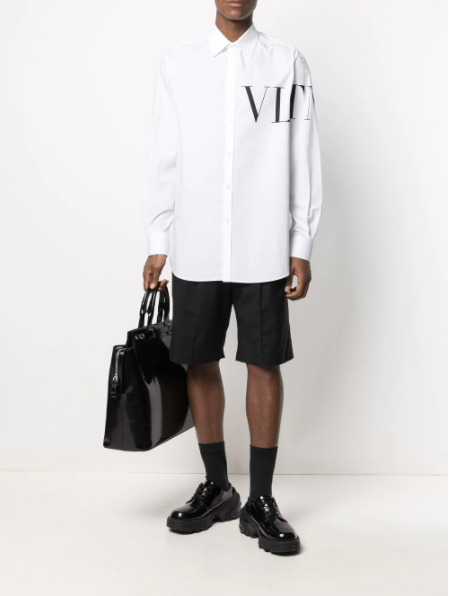 Valentino VLTN-print cotton shirt